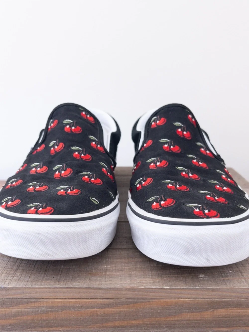 Vans Slip-On Sneakers with Red Cherry Print-Unisex